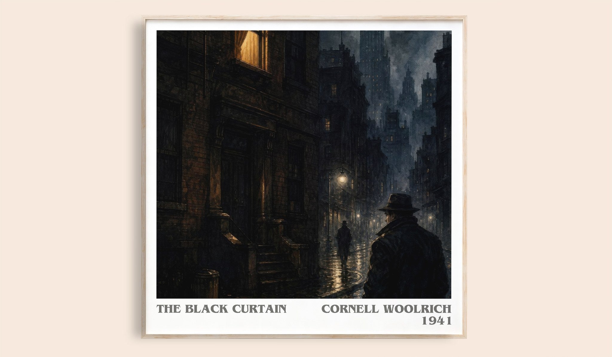 The Black Curtain Literary Art Print by Cornell Woolrich