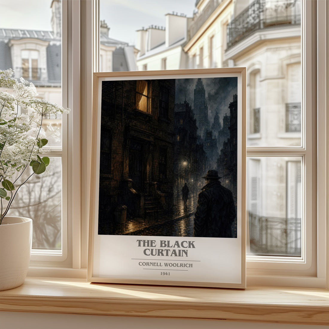 The Black Curtain book cover poster colour and style options – Cornell Woolrich book art