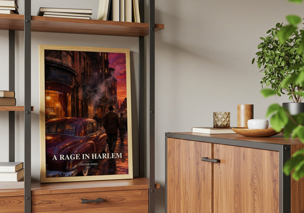 A Rage in Harlem book watercolour illustration paper finish options – matte satin gloss