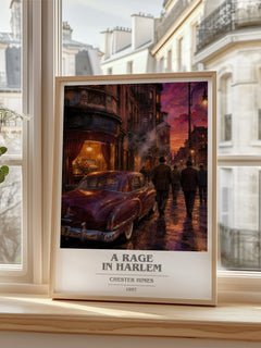 A Rage in Harlem book cover poster colour and style options – Chester Himes book art