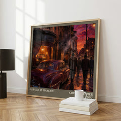 A Rage in Harlem literary print framed by window – literary home decor