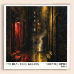 The Real Cool Killers literary book poster by Chester Himes – framed literary art print