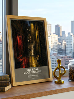 The Real Cool Killers book cover print framed by window – literary home decor