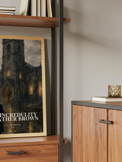 The Incredulity of Father Brown book watercolour illustration paper finish options – matte satin gloss