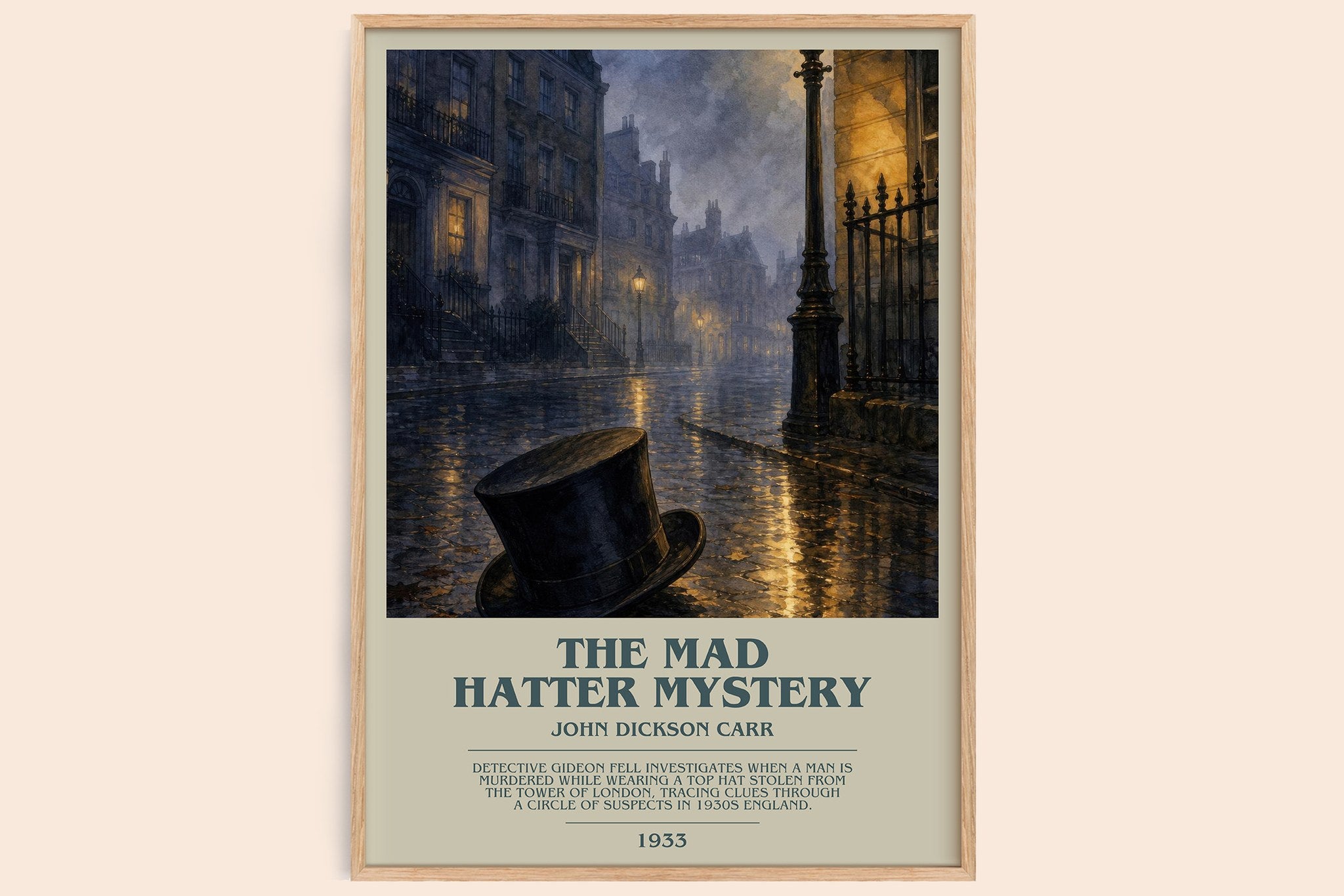 The Mad Hatter Mystery Bookish Wall Art by John Dickson Carr