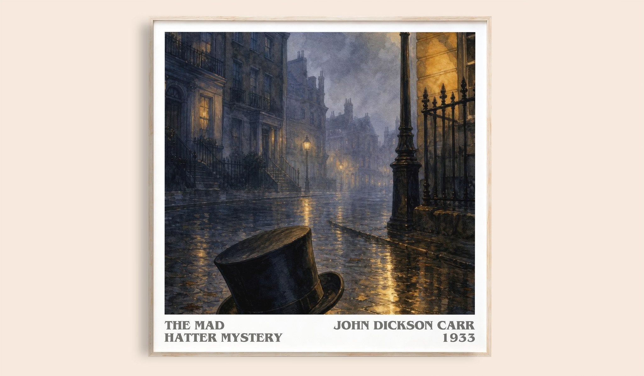 The Mad Hatter Mystery Literary Art Print by John Dickson Carr