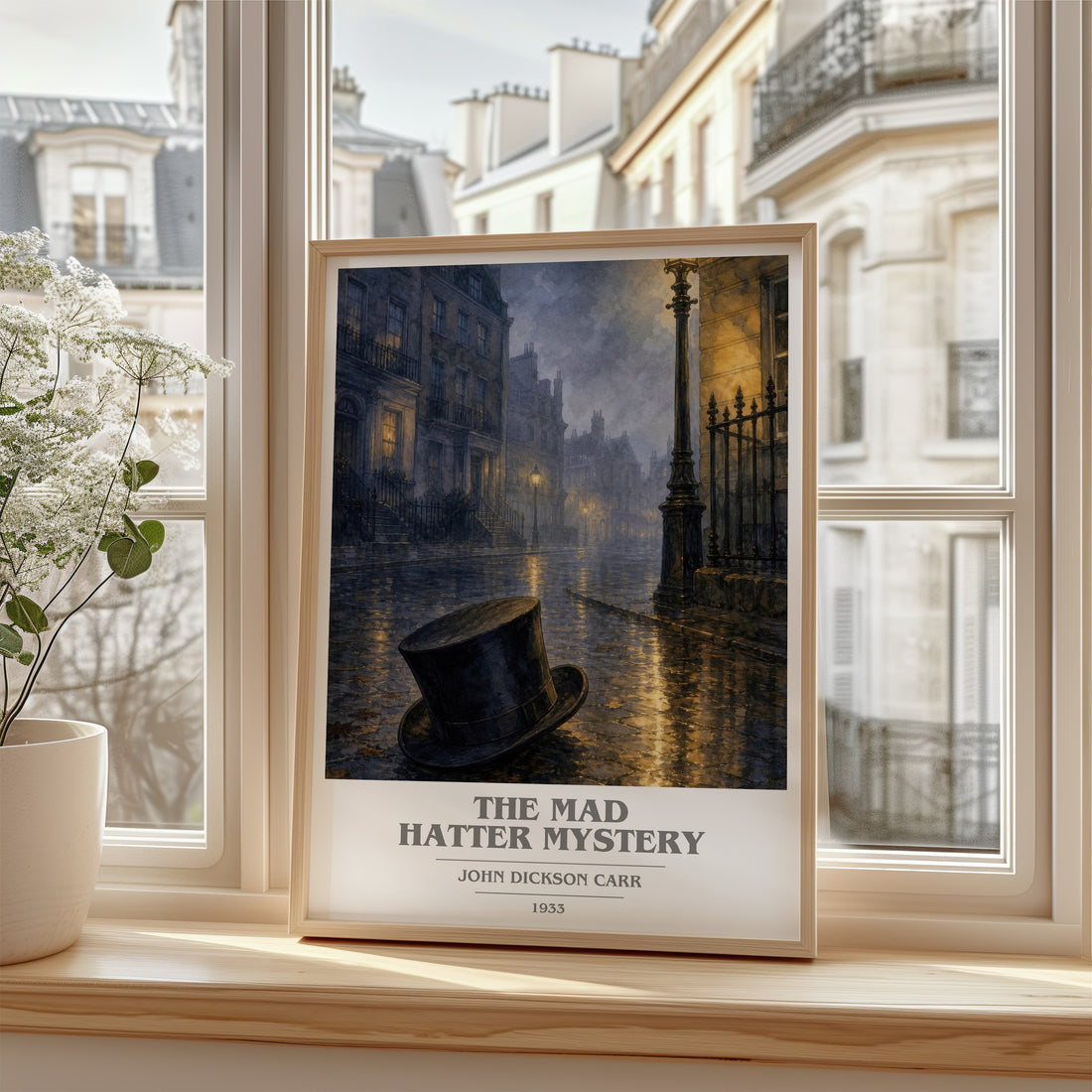 The Mad Hatter Mystery book cover poster colour and style options – John Dickson Carr book art