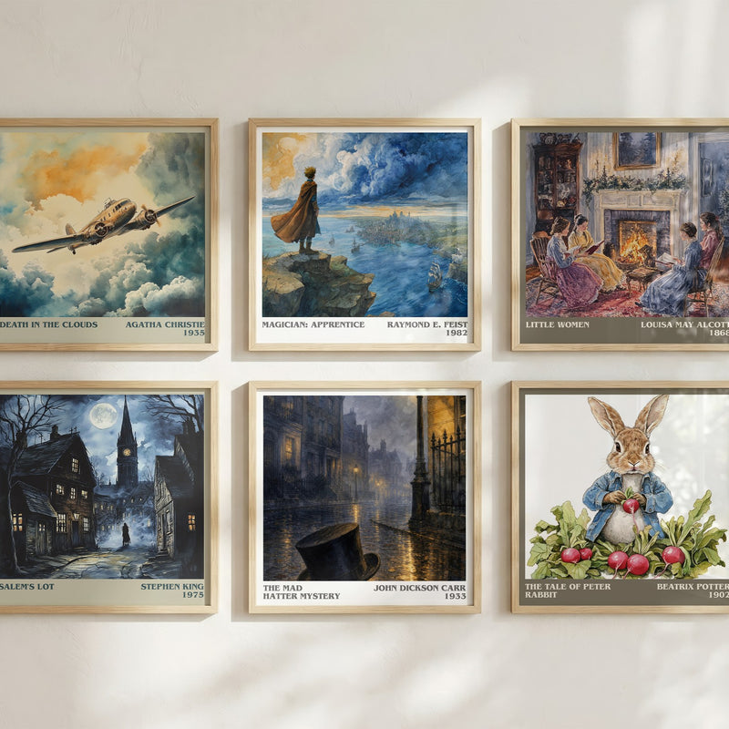 The Mad Hatter Mystery literary art print colour and style options – John Dickson Carr book art