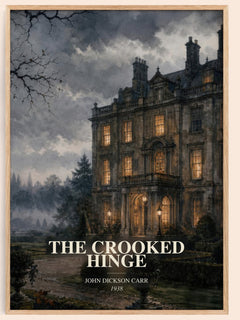 The Crooked Hinge watercolour book poster by John Dickson Carr – framed literary art print