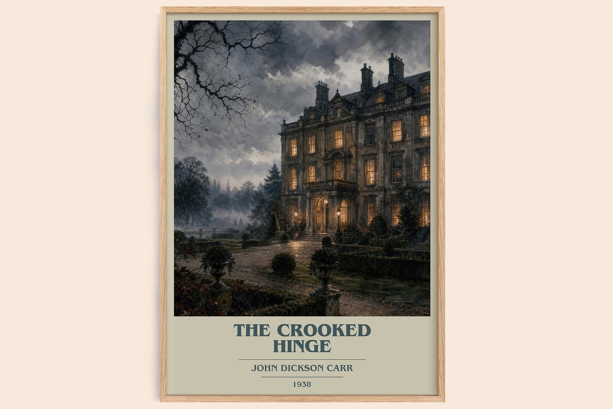 The Crooked Hinge Book Cover Poster by John Dickson Carr