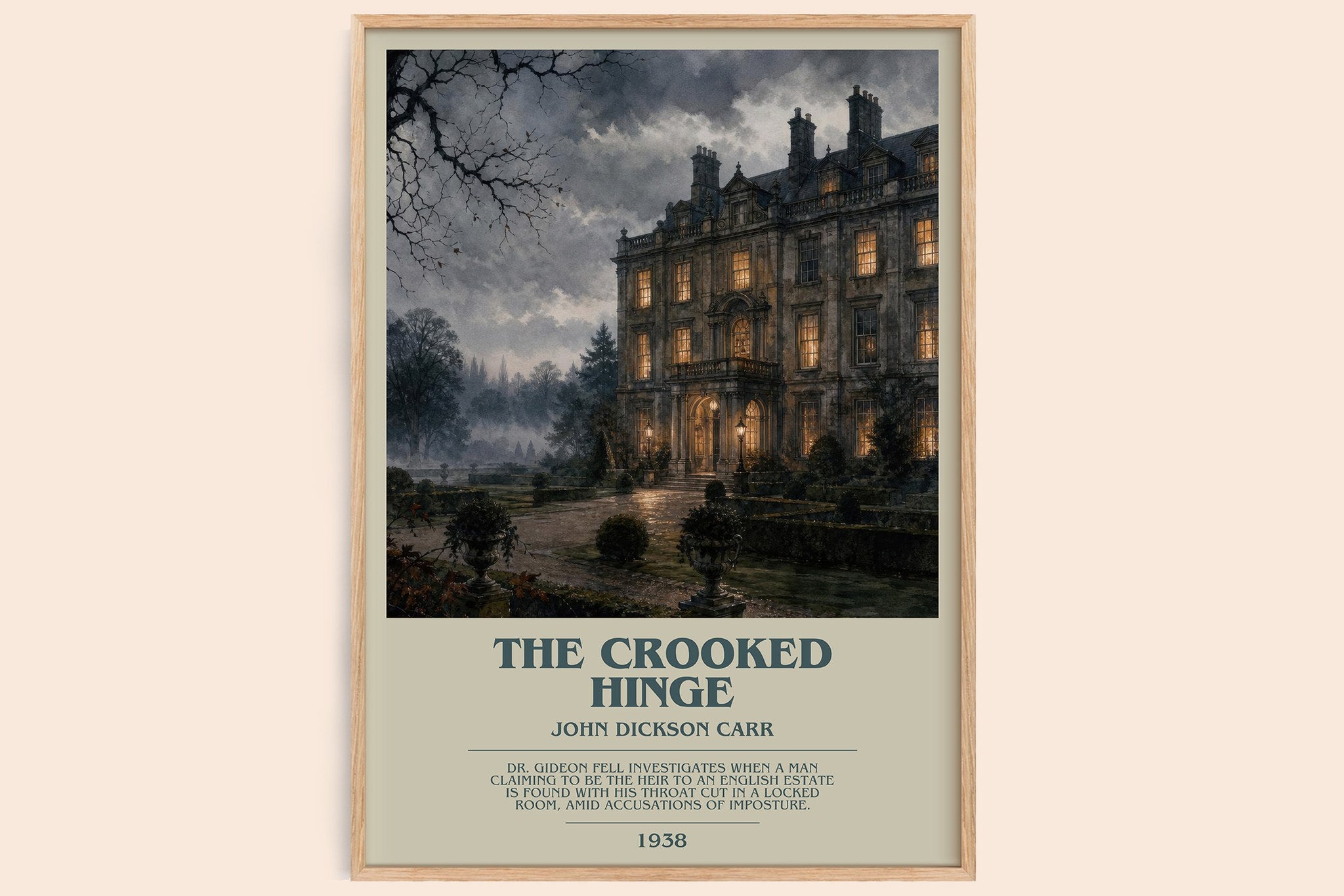The Crooked Hinge Bookish Wall Art by John Dickson Carr