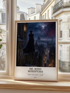 He Who Whispers book cover poster colour and style options – John Dickson Carr book art