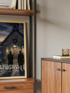 The Egyptian Cross Mystery book watercolour illustration paper finish options – matte satin gloss