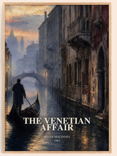 The Venetian Affair watercolour book poster by Helen MacInnes – framed literary art print