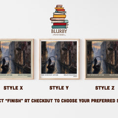 The Venetian Affair literary print in frame leaning in hallway – thriller wall art
