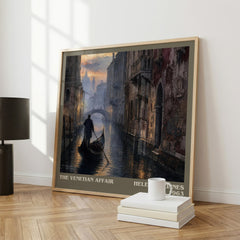 The Venetian Affair literary print framed by window – literary home decor