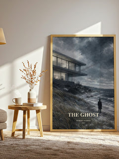 The Ghost watercolour print in frame leaning in hallway – thriller wall art