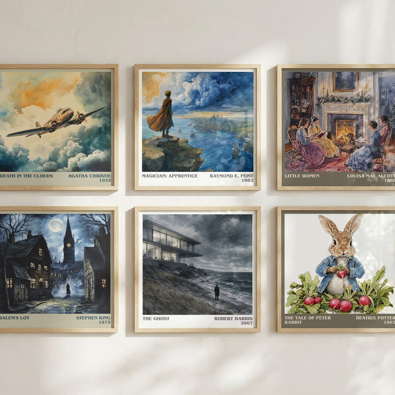 The Ghost literary art print colour and style options – Robert Harris book art