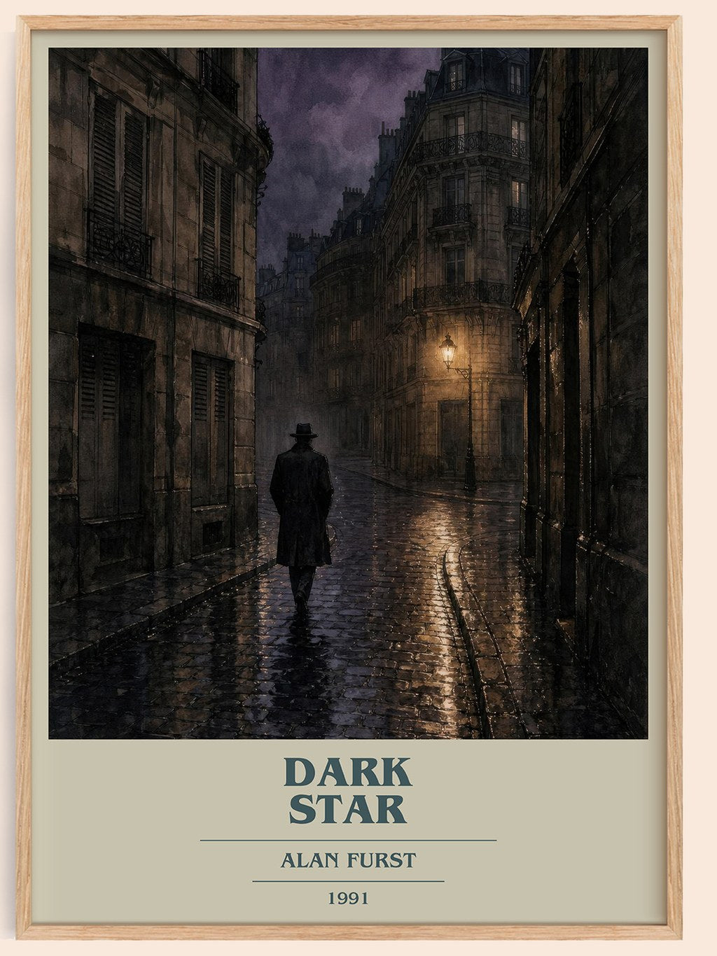 Dark Star book cover book poster by Alan Furst – framed literary art print