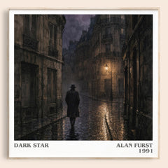 Dark Star literary book poster by Alan Furst – framed literary art print