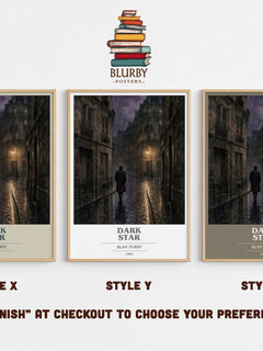 Dark Star book cover print in frame leaning in hallway – thriller wall art