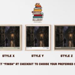Dark Star literary print in frame leaning in hallway – thriller wall art