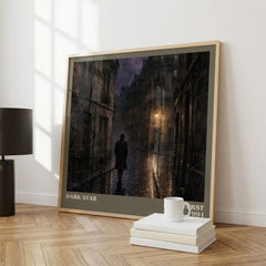 Dark Star literary print framed by window – literary home decor