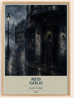 Red Gold book cover book poster by Alan Furst – framed literary art print