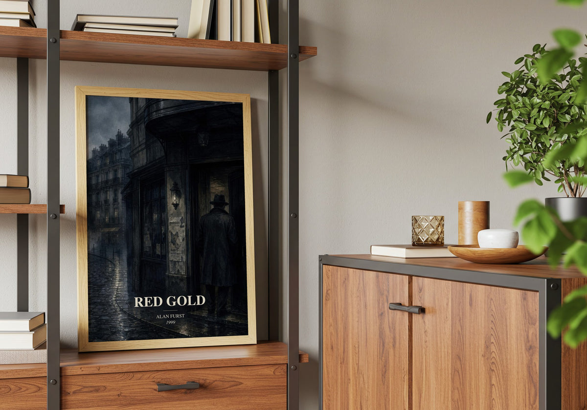 Red Gold book watercolour illustration paper finish options – matte satin gloss