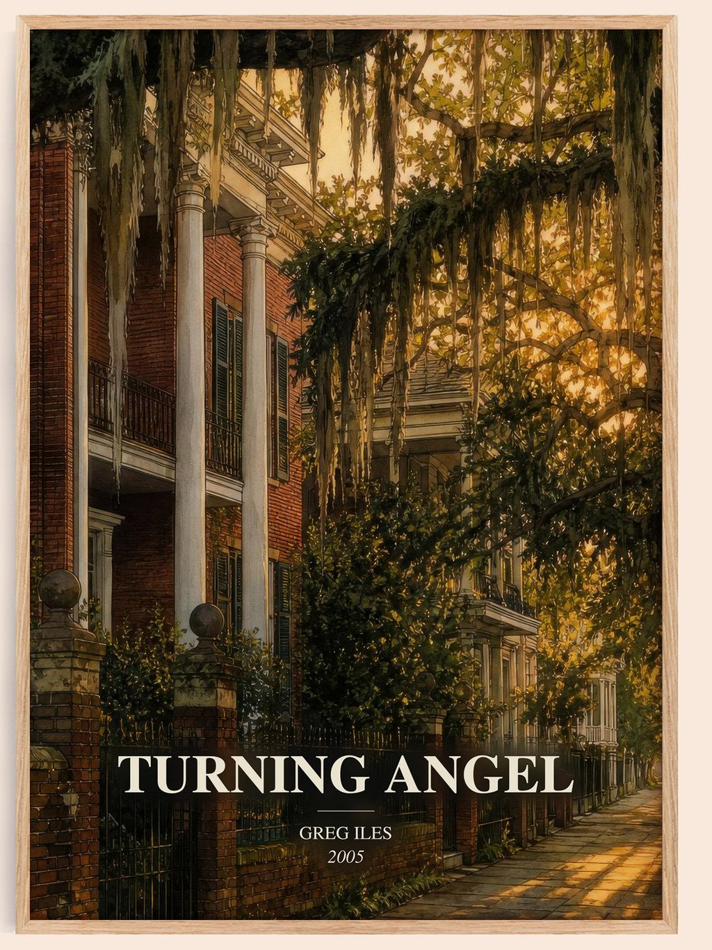 Turning Angel watercolour book poster by Greg Iles – framed literary art print