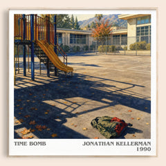 Time Bomb literary book poster by Jonathan Kellerman – framed literary art print