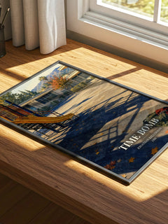 Time Bomb watercolour book poster framed on wall – thriller wall art