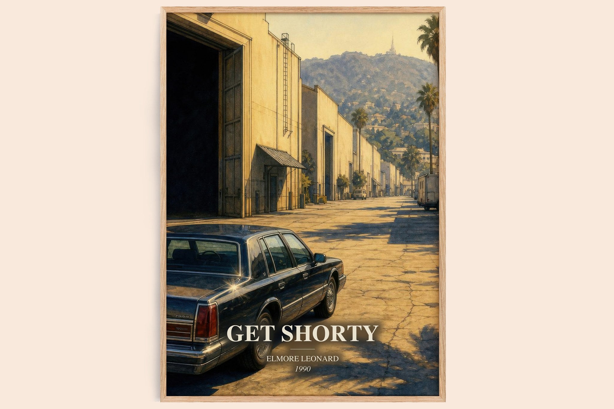 Get Shorty Book Watercolour Illustration by Elmore Leonard