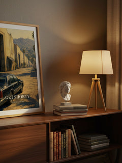Get Shorty watercolour print on bookshelf – Elmore Leonard fan gift