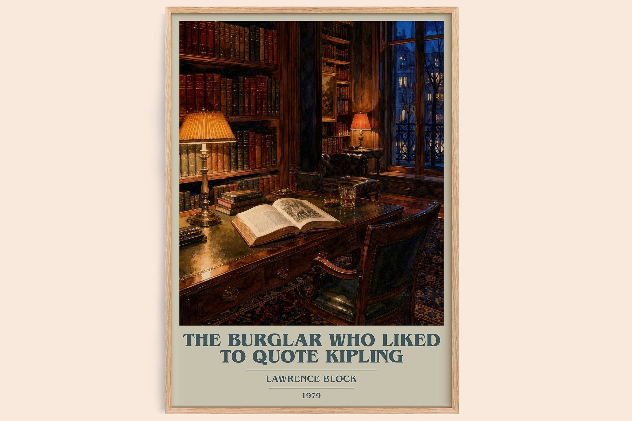 Burglar Who Liked to Quote Kipling Book Cover Poster by Lawrence Block