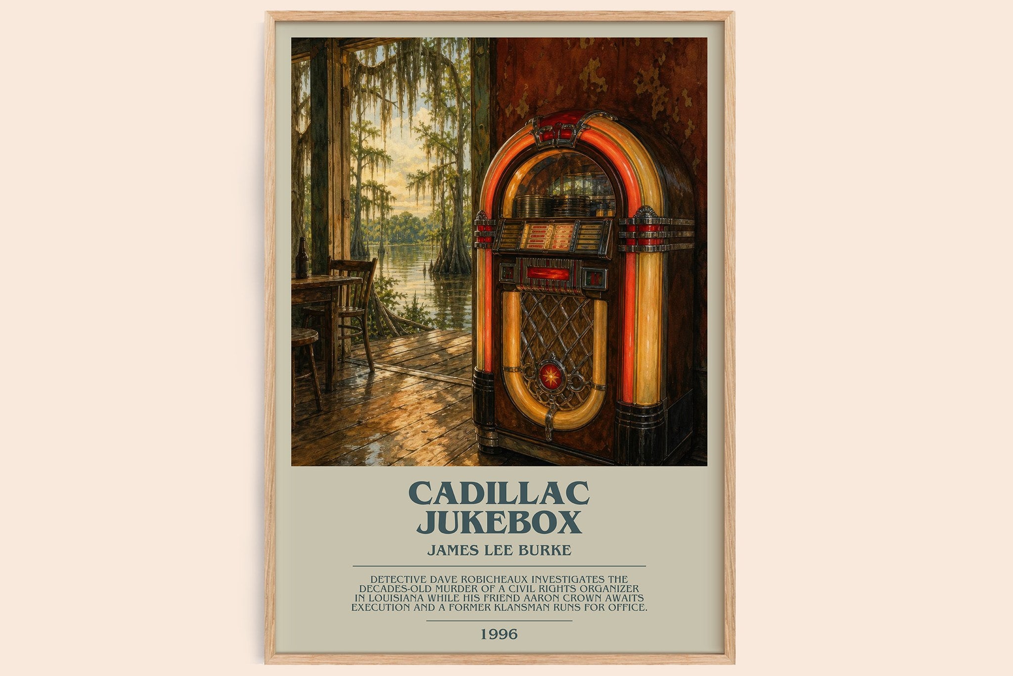 Cadillac Jukebox Bookish Wall Art by James Lee Burke