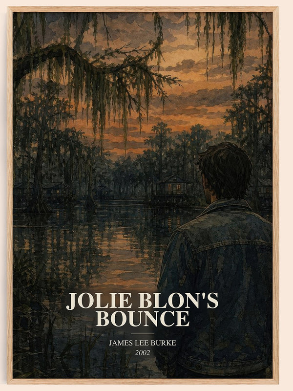Jolie Blon's Bounce watercolour book poster by James Lee Burke – framed literary art print