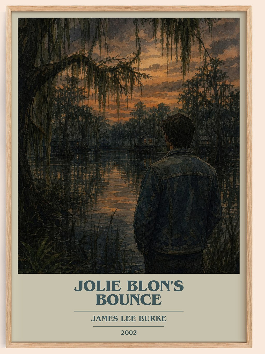 Jolie Blon's Bounce book cover book poster by James Lee Burke – framed literary art print