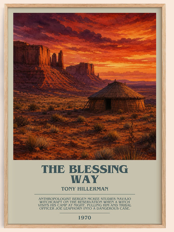 The Blessing Way bookish book poster by Tony Hillerman – framed literary art print