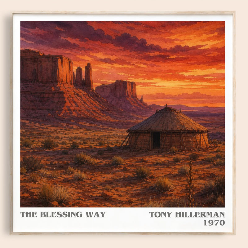 The Blessing Way literary book poster by Tony Hillerman – framed literary art print