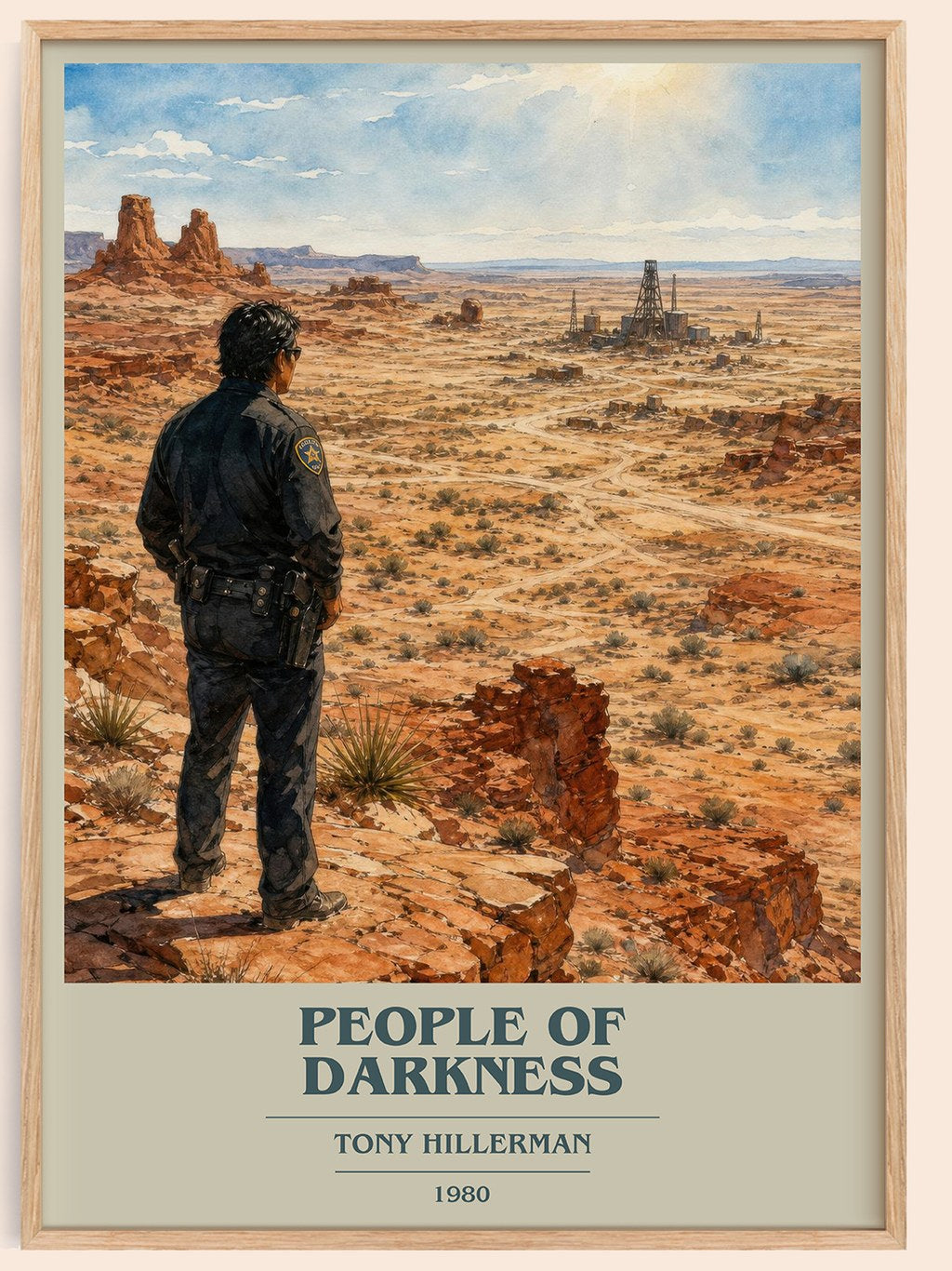 People of Darkness book cover book poster by Tony Hillerman – framed literary art print