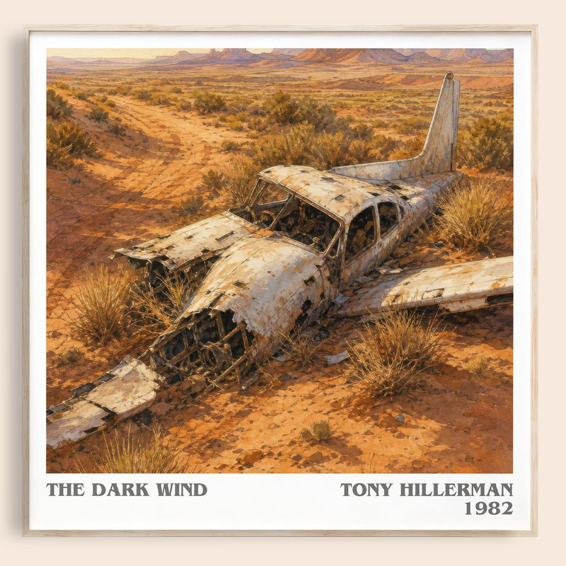 The Dark Wind literary book poster by Tony Hillerman – framed literary art print