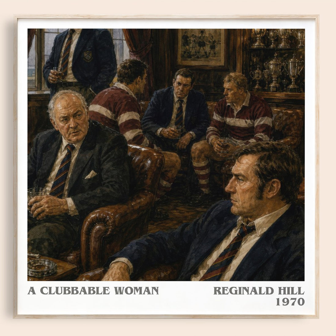 A Clubbable Woman literary book poster by Reginald Hill – framed literary art print