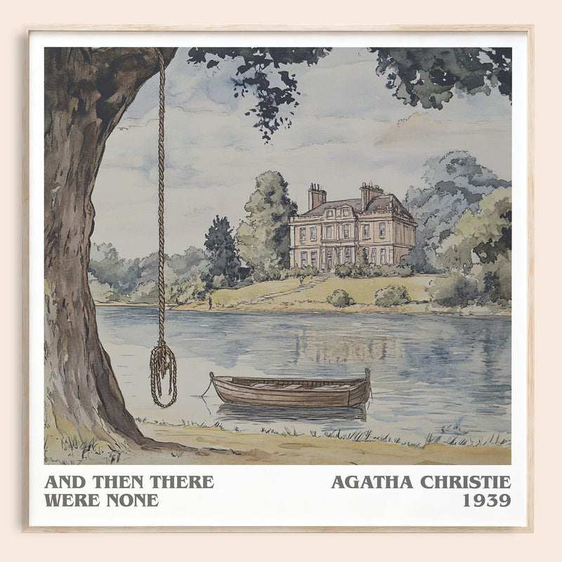 And Then There Were None literary book poster by Agatha Christie – framed literary art print