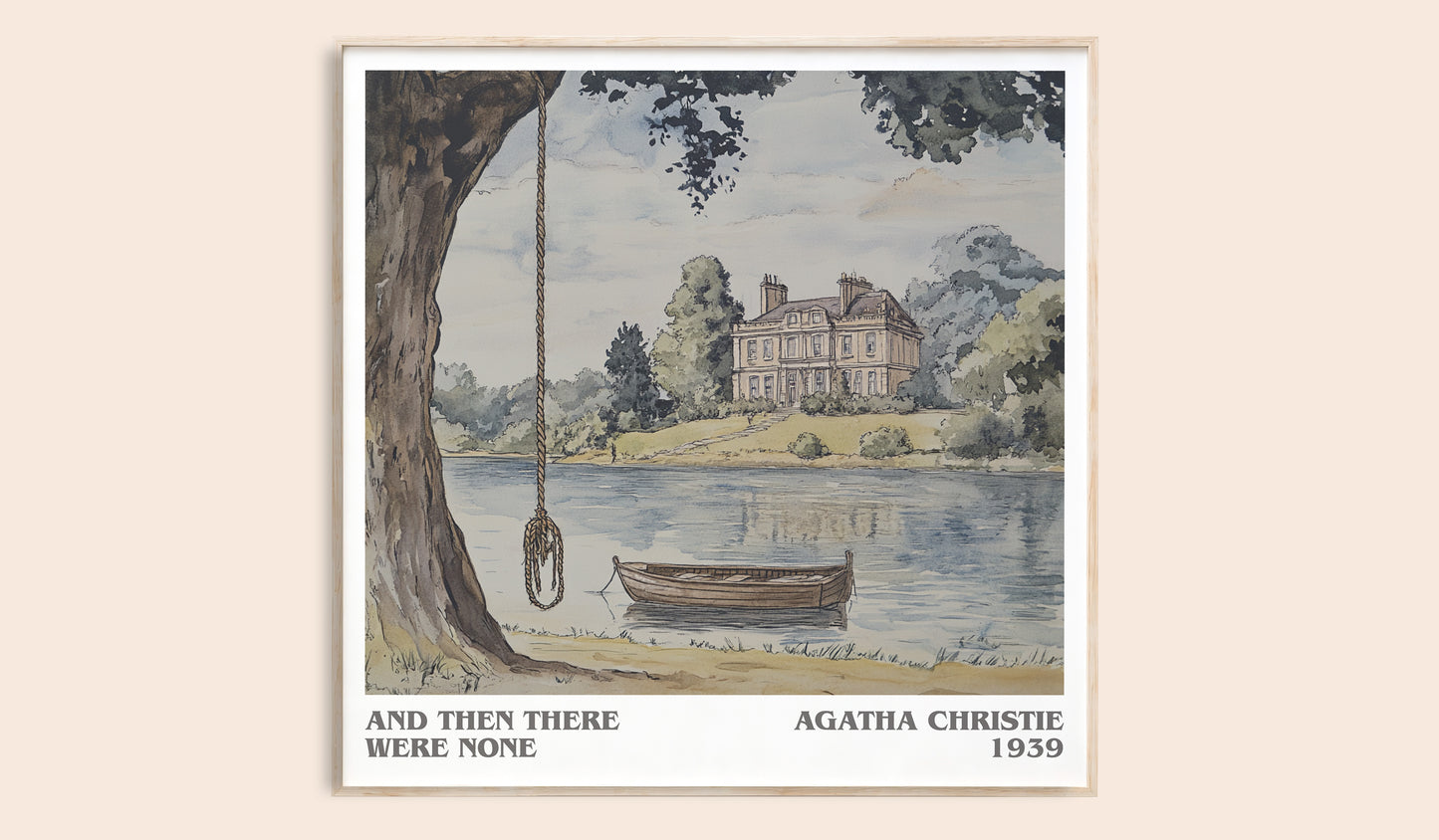 And Then There Were None literary book poster by Agatha Christie – framed literary art print