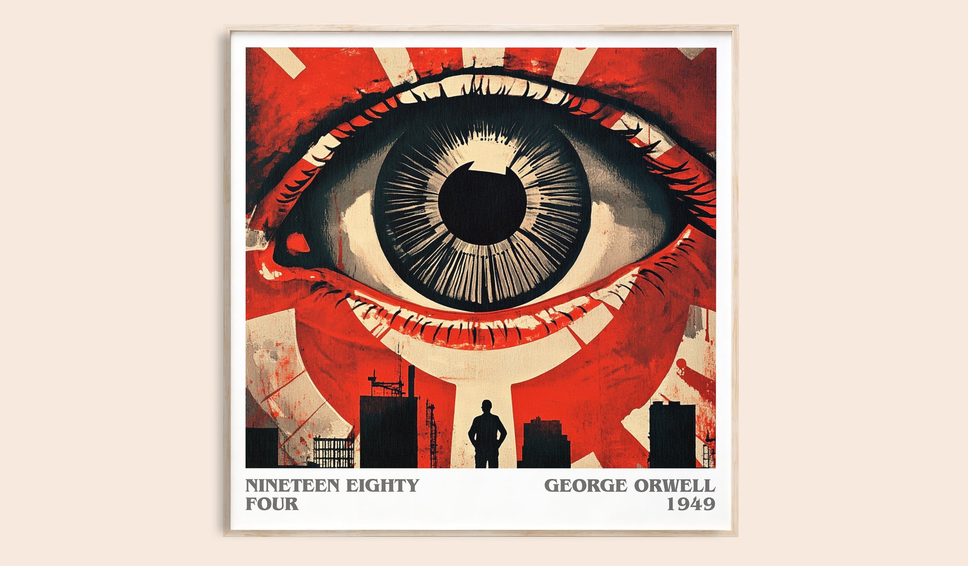 1984 literary book poster by George Orwell – framed literary art print