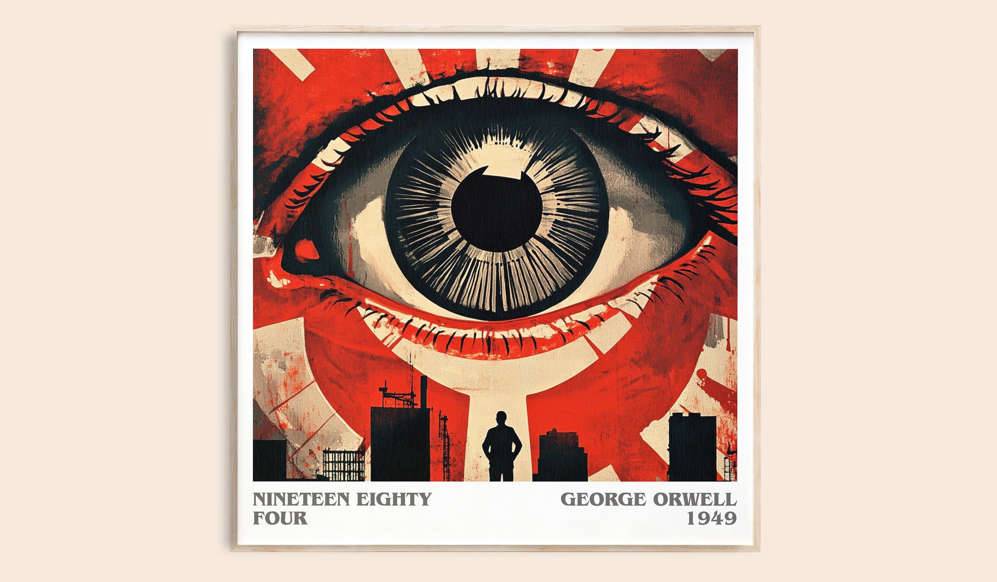 1984 literary book poster by George Orwell – framed literary art print