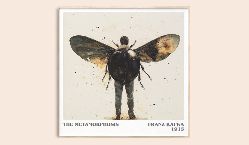 Metamorphosis literary book poster by Frank Kafka – framed literary art print