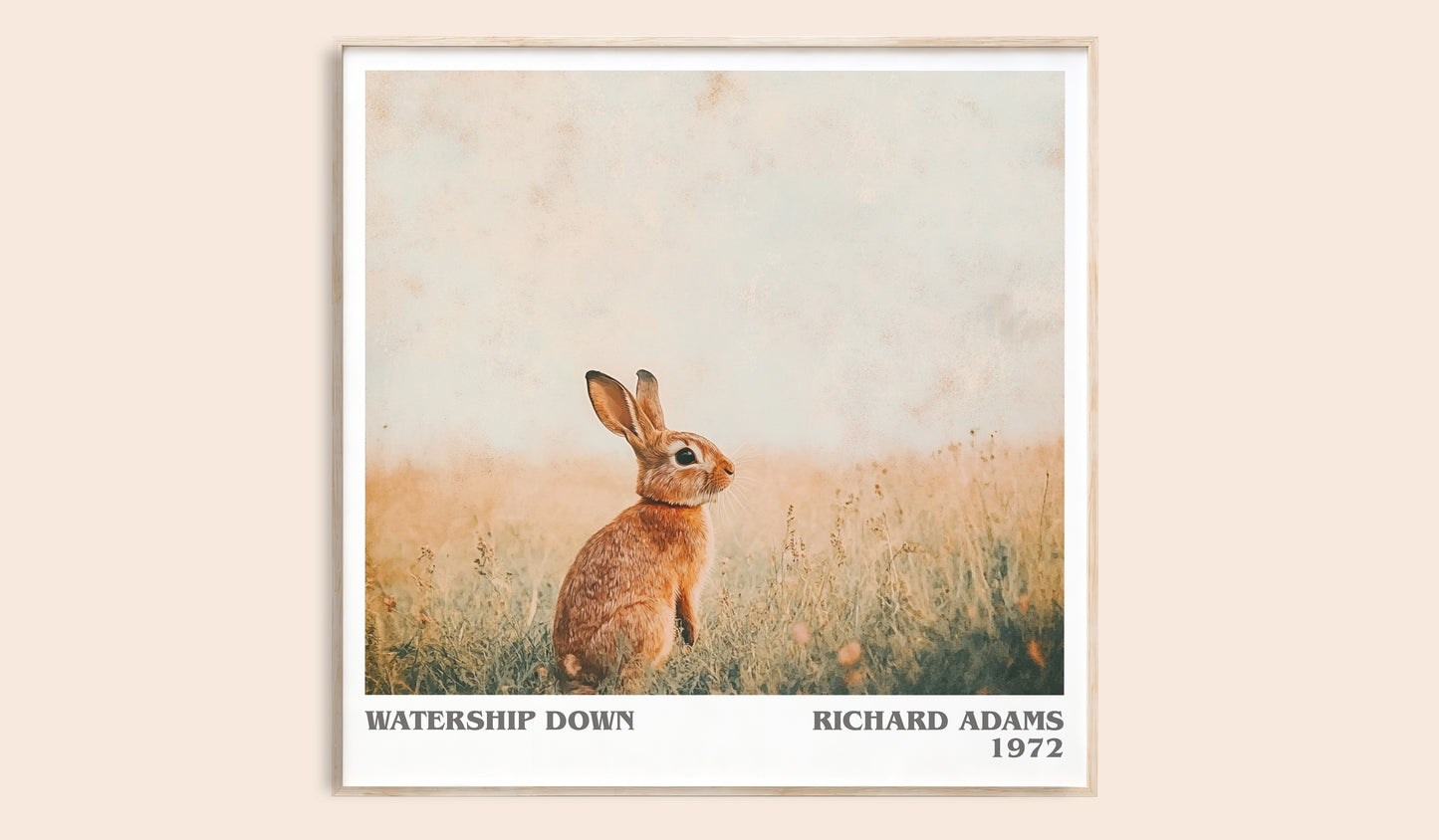 Watership Down literary book poster by Richard Adams – framed literary art print