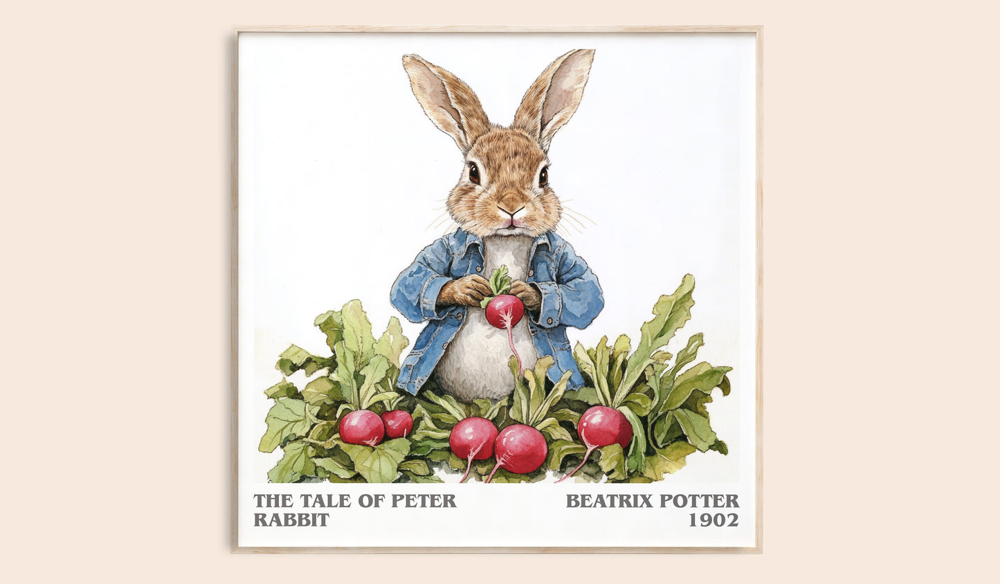 The Tale of Peter Rabbit literary book poster by Beatrix Potter – framed literary art print